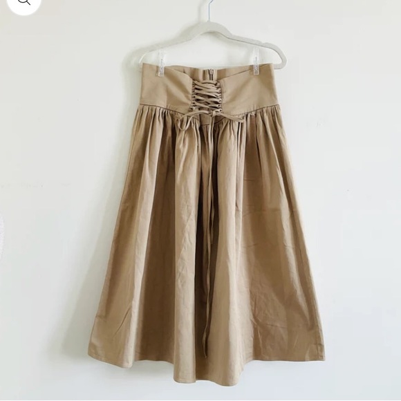 Zara skirt Knee length size medium tan corset - Picture 2 of 9